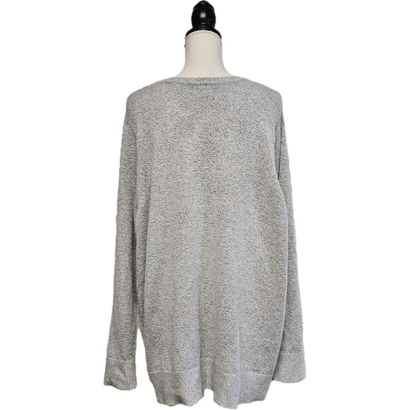 Torrid Gray Marled Cut Out Twist Neck Sweater Size 4X Feminine Boho - Picture 4 of 7